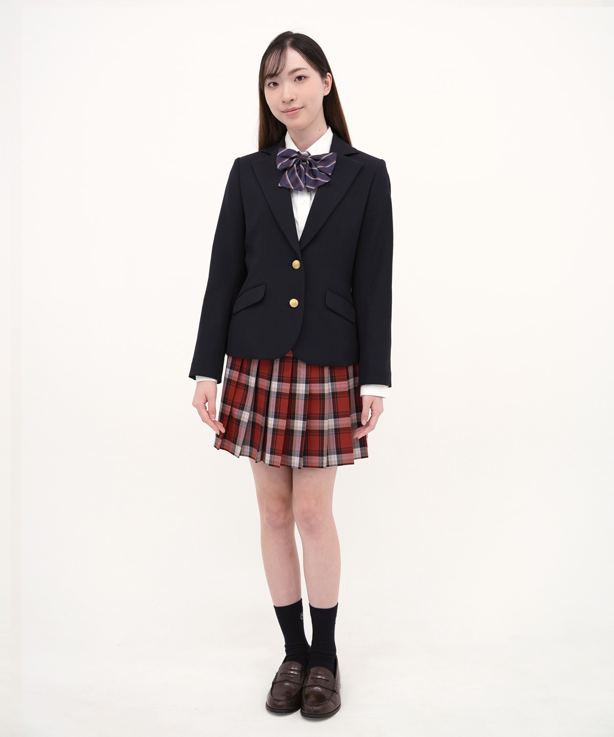 M〕スリムブレザー ネイビー｜制服 学生服 セーラー服レンタル 