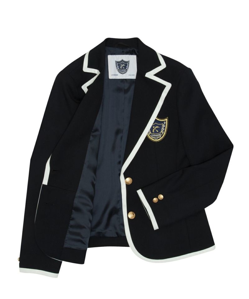 S〕スリムブレザー（白テープ仕様） ネイビー｜制服 学生服 セーラー服