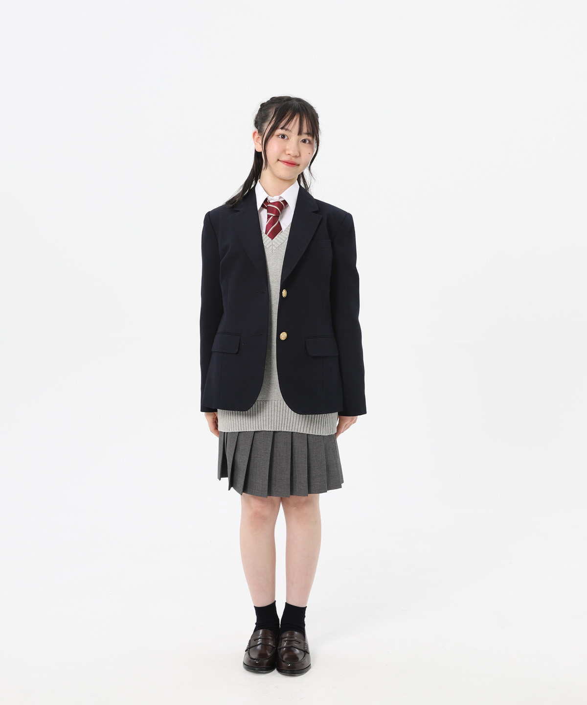 スクール 学生 スカート w63 - W63〕スカート ブラウン×ピンク｜制服 