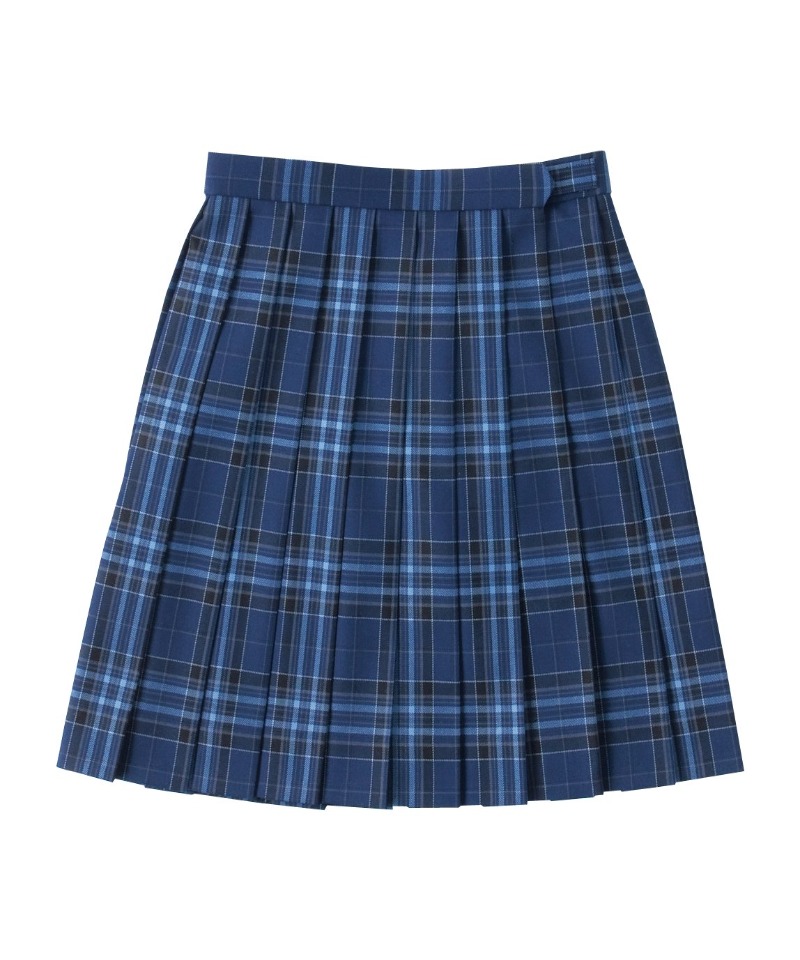 K*a様 CELINE ネイビー ジャージースカート ブルー W63〕スカート ブルー×ブラック｜制服 学生服 セーラー服レンタル